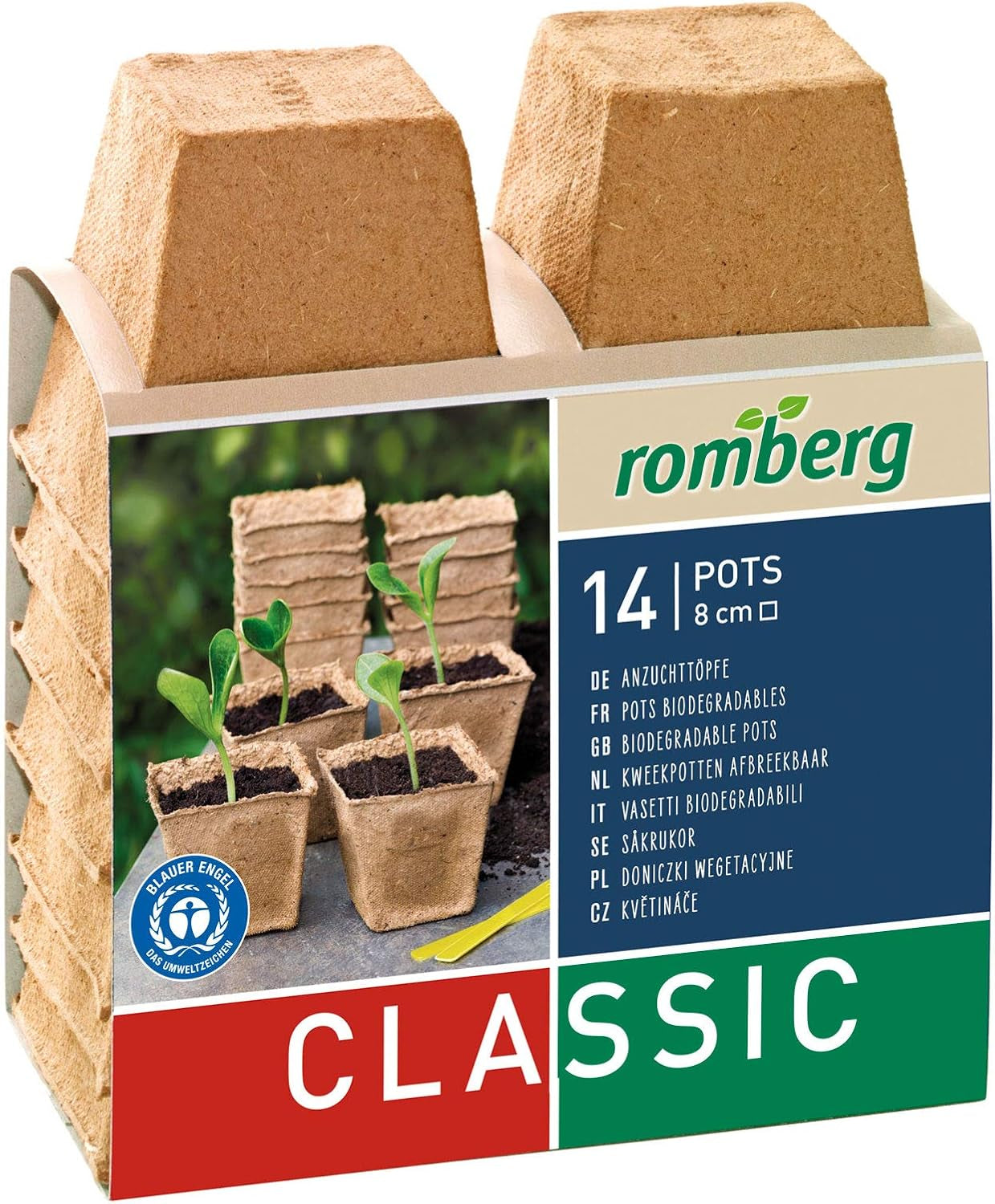 Ghivece pentru răsaduri de cocos Romberg 10091100 (ghivece pentru plante) Classic - 6 cm, rotunde, fără turbă, biodegradabile, 26 bucăți
