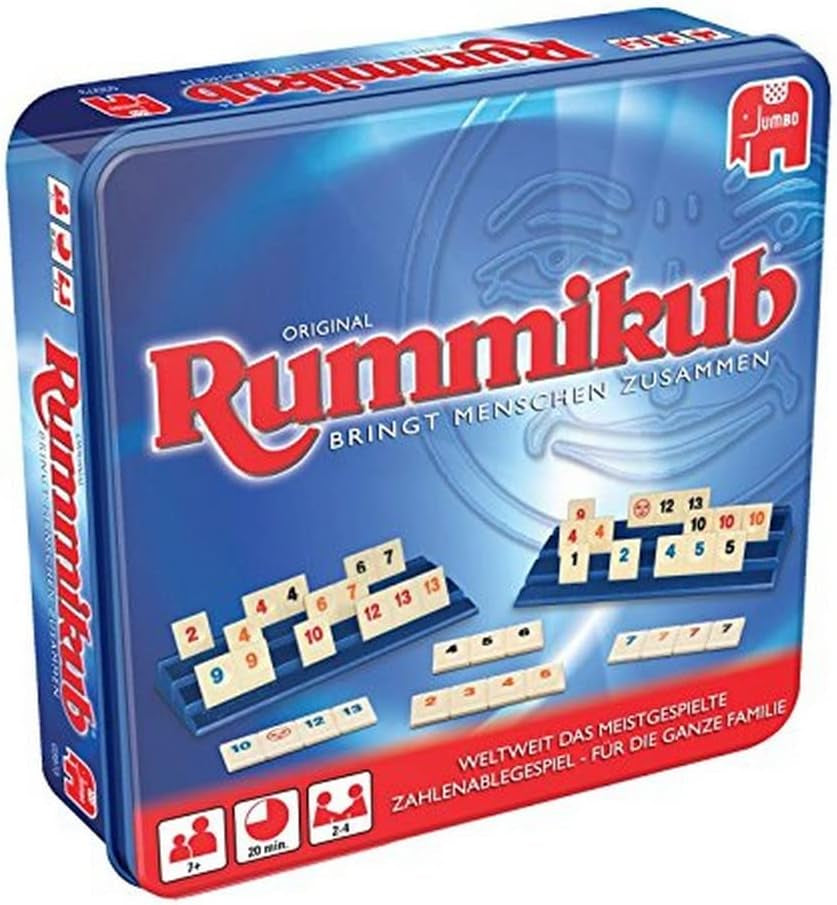 Jumbo Spiele Original Rummikub Classic - der Spieleklassiker unter den Gesellschaftsspielen - für Erwachsene und Kinder ab 7 Jahren JUM17571 Többszínű 2,7 x 3,7 cm