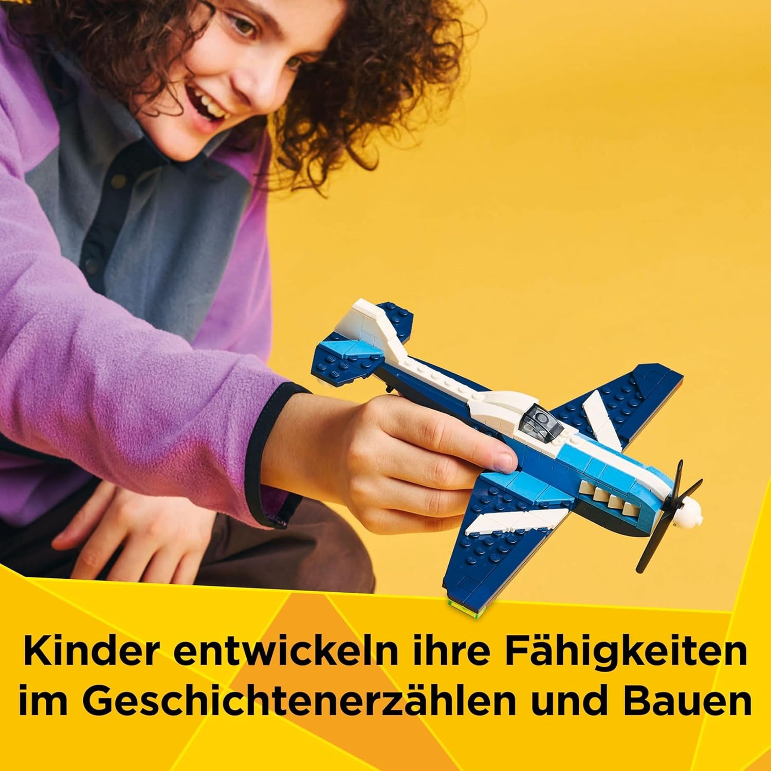 LEGO Creator 3 az 1-ben Flieger: Rennflugzeug Spielzeug – Repülőgép- vagy helikoptermodellvé alakítható – Fahrzeug Bauset für Jungen und Mädchen ab 7 Jahren – Giftidee zum Geburtstag 31160