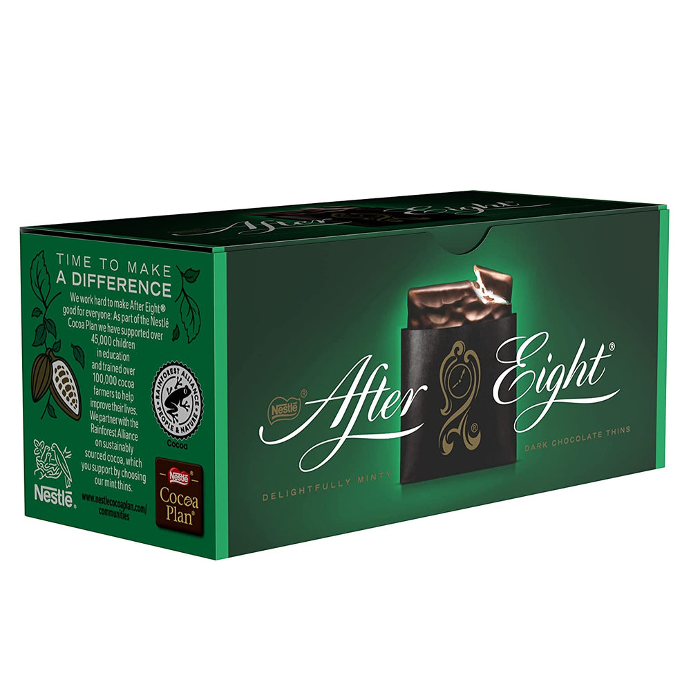 NESTLÉ AFTER EIGHT Vékony étcsokoládé négyzet mentakrémes töltelékkel ínyenceknek 5 db-os csomag (1 x 200 g)