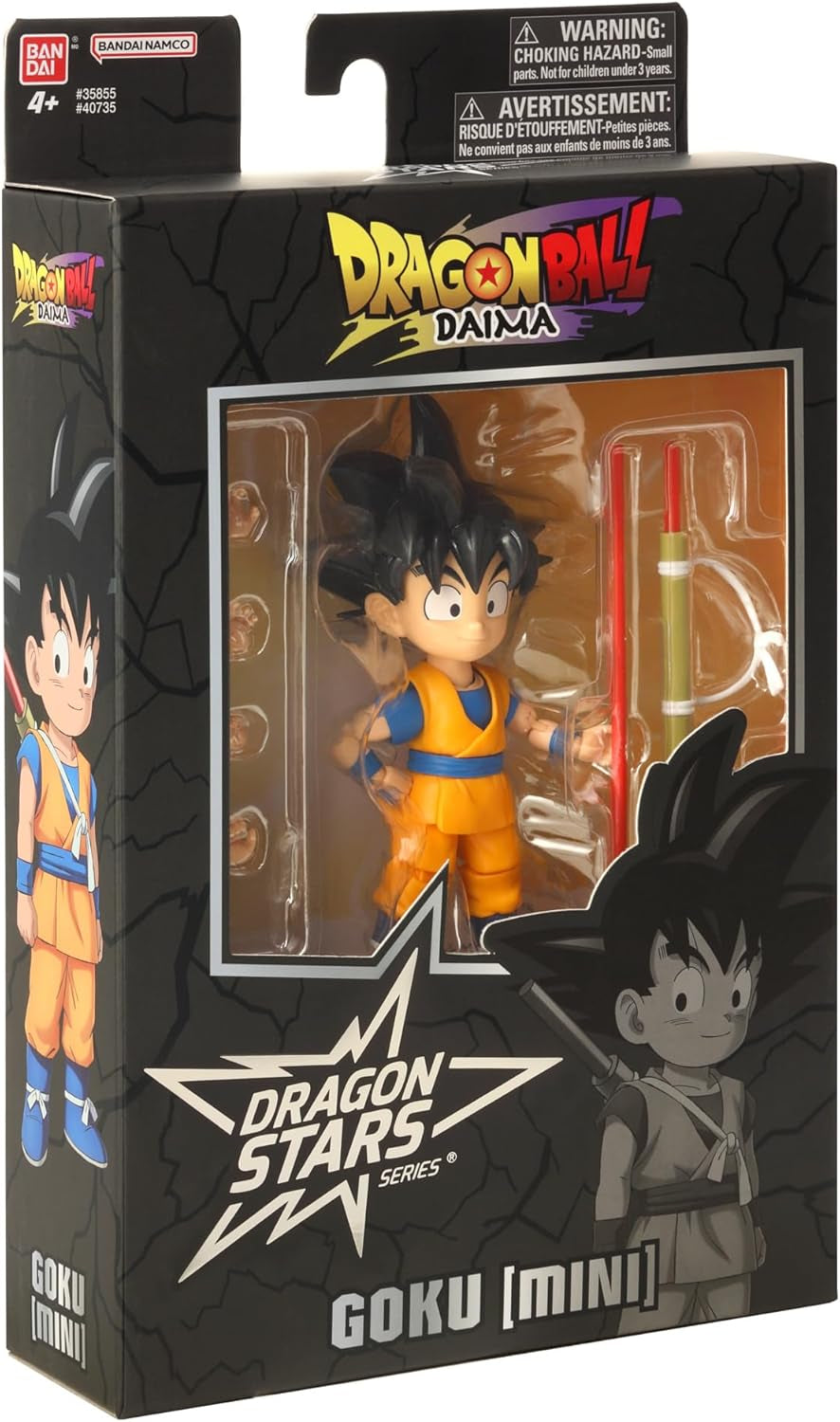 BANDAI - Dragon Ball Daima Kid Goku - Dragon Star figura 17 cm - Kid Goku figura tartozékokkal - Hivatalos Dragon Ball Licenc - Mozgatható Mini Goku figura - Játék 4 éves kortól - 40735 Akciófigurák Naty Shop