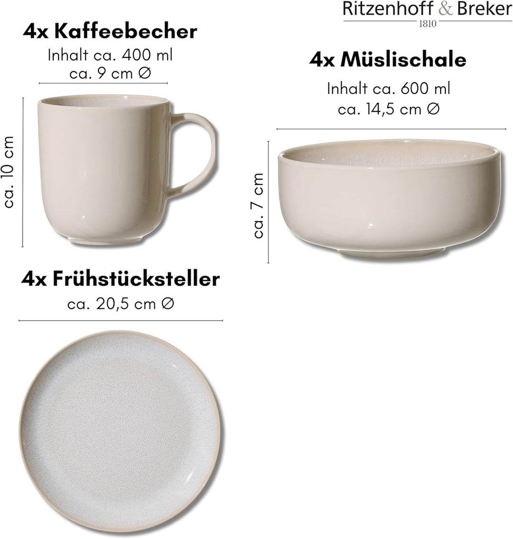 Set de mic dejun Ritzenhoff & Breker Laredo, 12 piese - DS