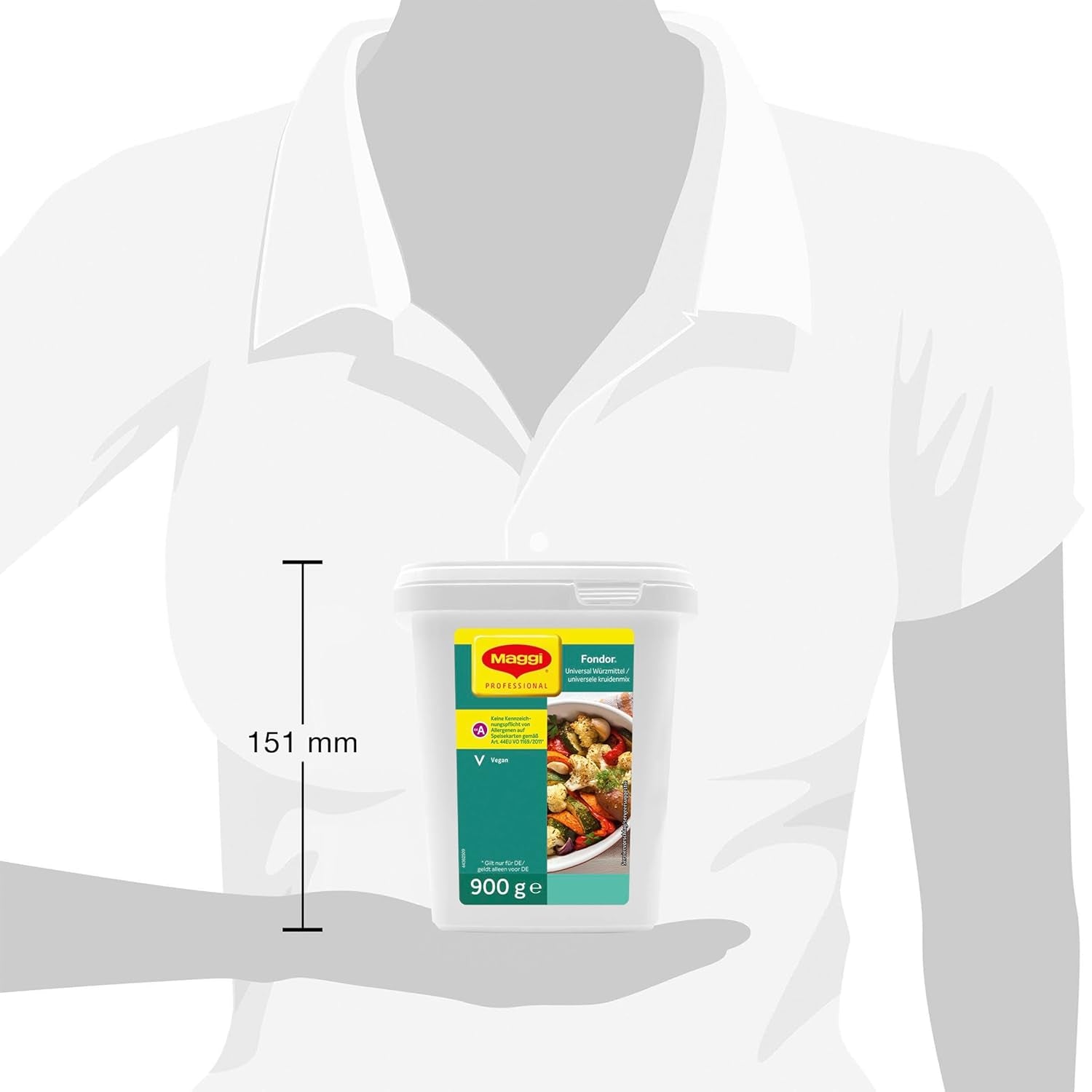 Maggi Professional Fondor Universal-Würzmittel o.k.A., vegán Würzmischung, 1er Pack (1 x 900g Gastro Box)