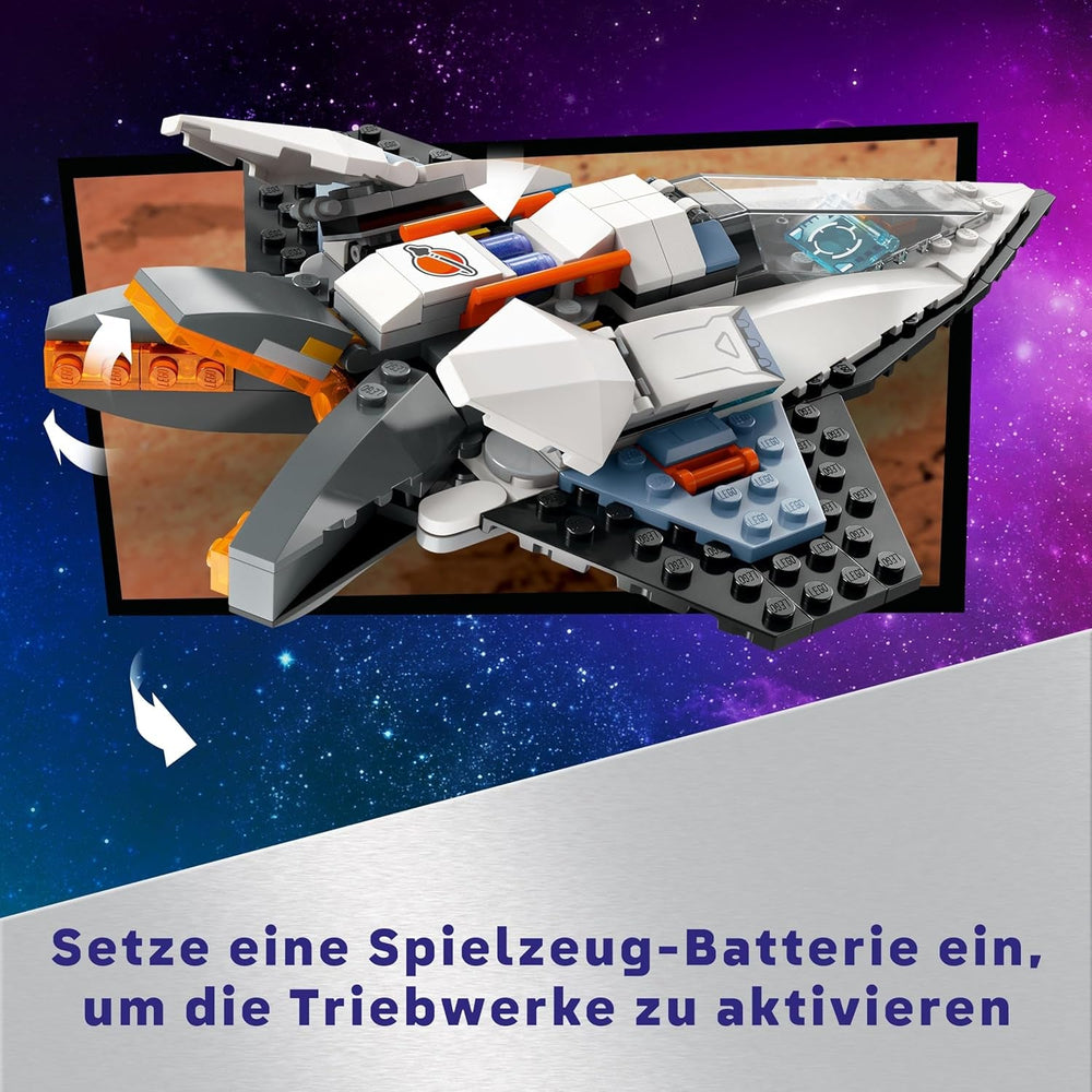 LEGO City Raumschiff, Weltraum-Spielzeug és Space Shuttle für Kinder zum Baen, Jungen und Mädchen ab 6 Jahren, Set mit Astronaut-Figur 60430