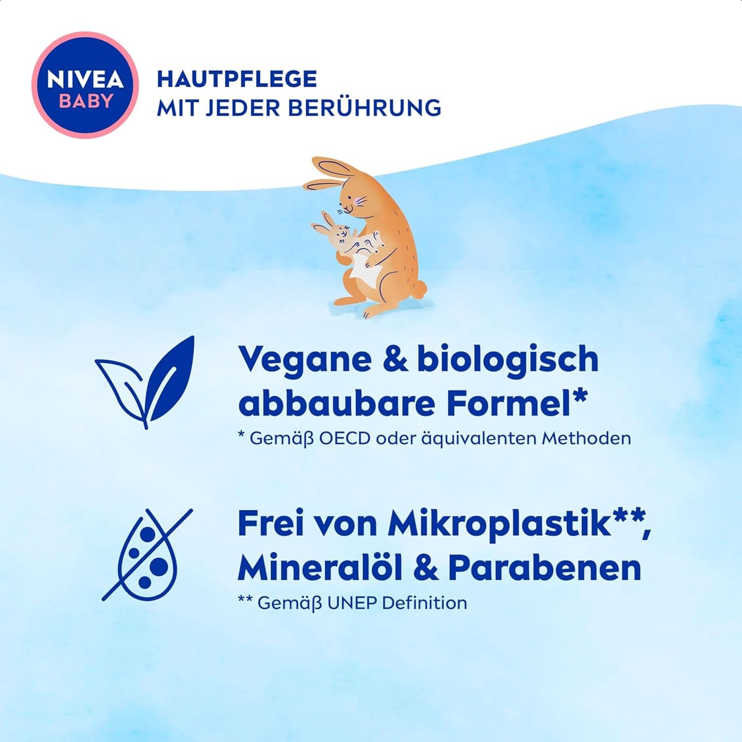 NIVEA Baby AQUA nedves törlőkendők, baba törlőkendők az érzékeny bőr kíméletes tisztítására, hipoallergén és illatmentes nedves törlőkendők babáknak 99%-os vízzel (4 x 57 db) Baby Wet Wipes Naty Shop