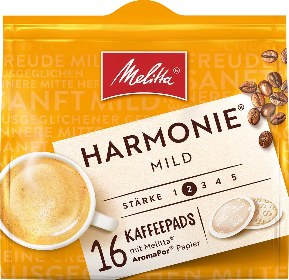 Melitta BellaCrema Intenso gemahlener Röstkaffee in Kaffee-Pads 10 x 16 Pads & Harmonie mild gemahlener Röstkaffee in Kaffee-Pads 10 x 16 Pads