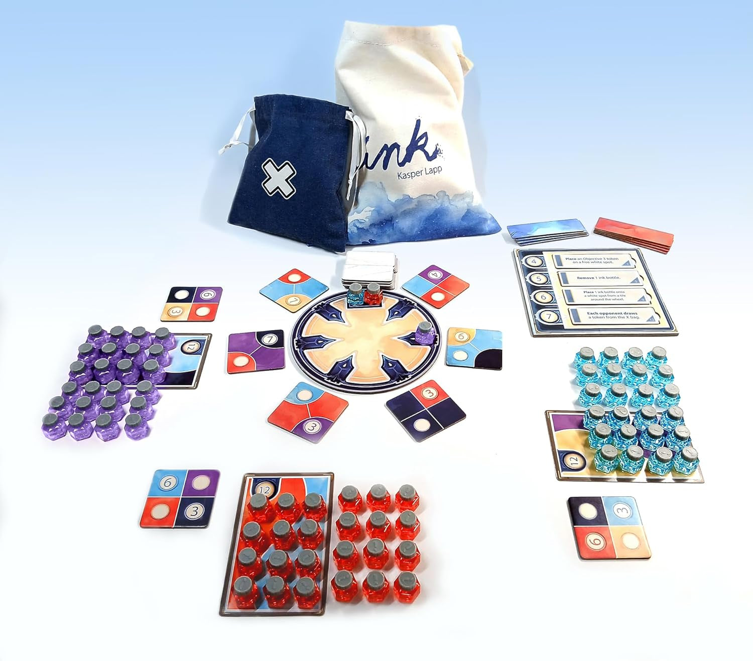 Asmodee, tinta, végső pontszámú játékok, stratégiai és művészeti családi játék, 1-4 játékos, 8 év feletti kor, 30-45 perc, német verzió
