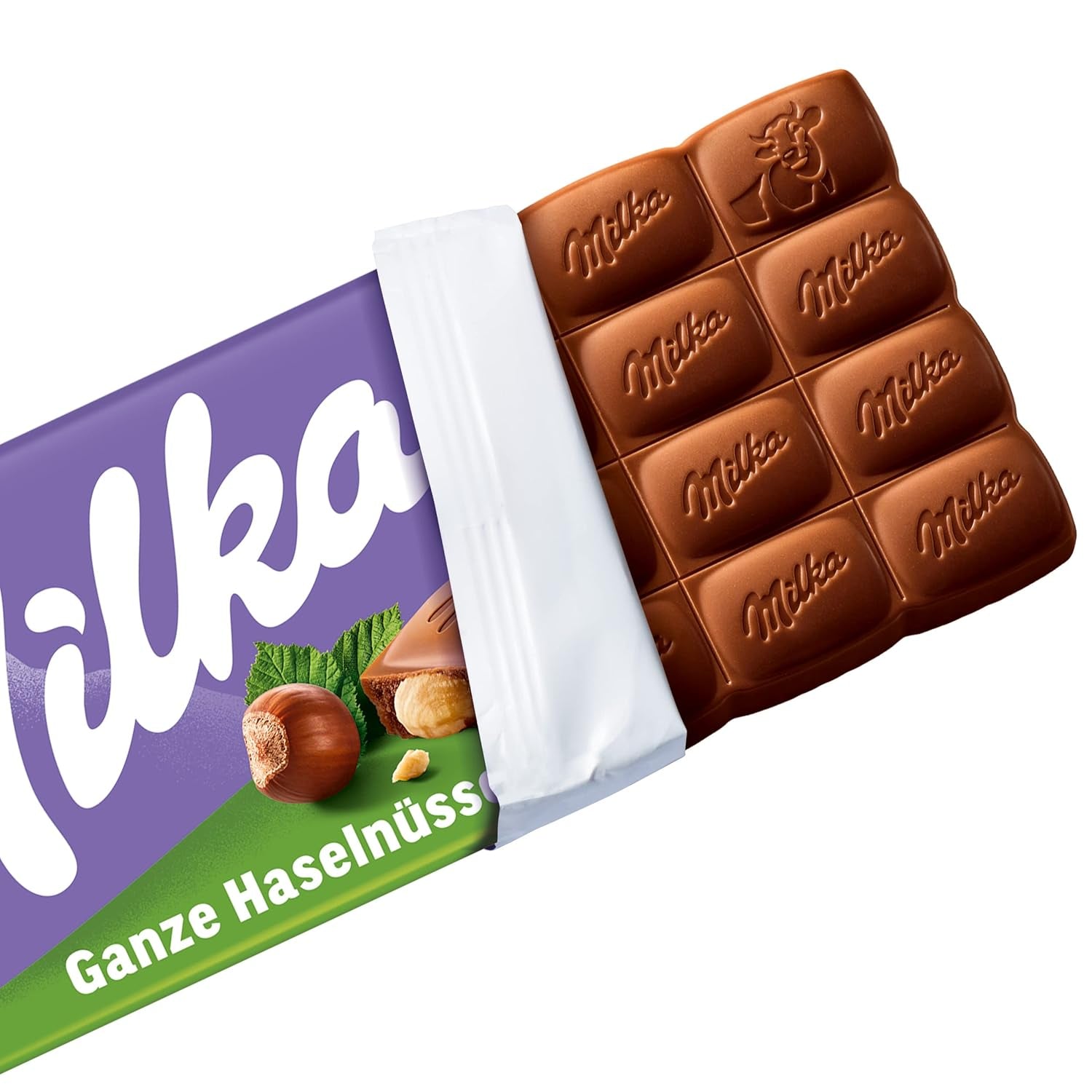 Milka Alpine Tejcsokoládé egész mogyoróval - Csokoládé ropogós dióval - 17 x 95g