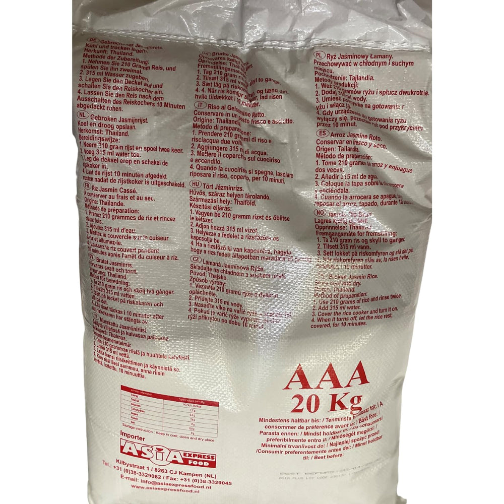 ROYAL THAI RICE - Törött jázmin rizs - 1 x 20 kg