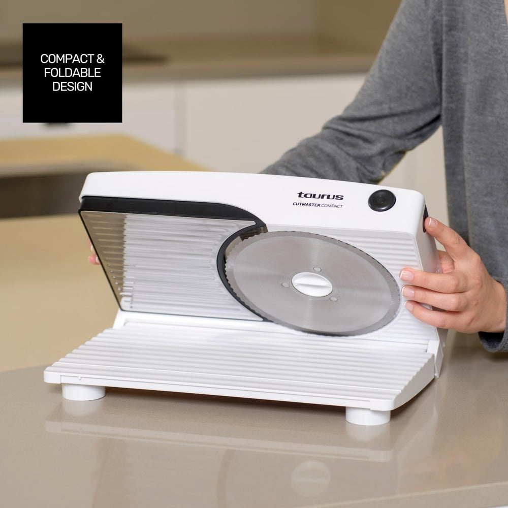 Cutmaster Compact, szeletelő, rozsdamentes acél, 100 W-os aprító és szeletelő Naty Shop