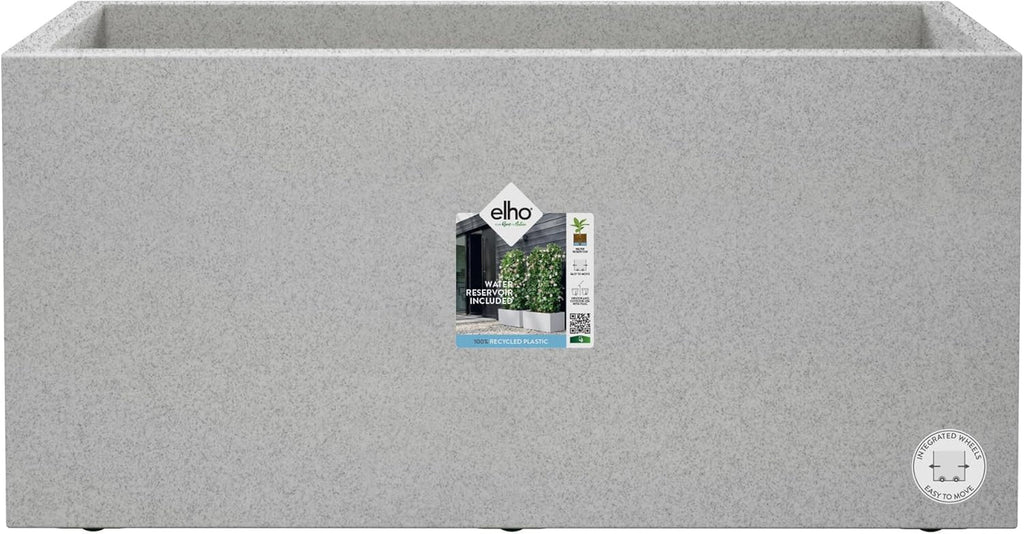 elho Vivo Next Square 30 - Cutie cu flori pentru interior și exterior - 100% plastic reciclat - L 29,5 x Î 29,5 cm - Negru/Negru viu