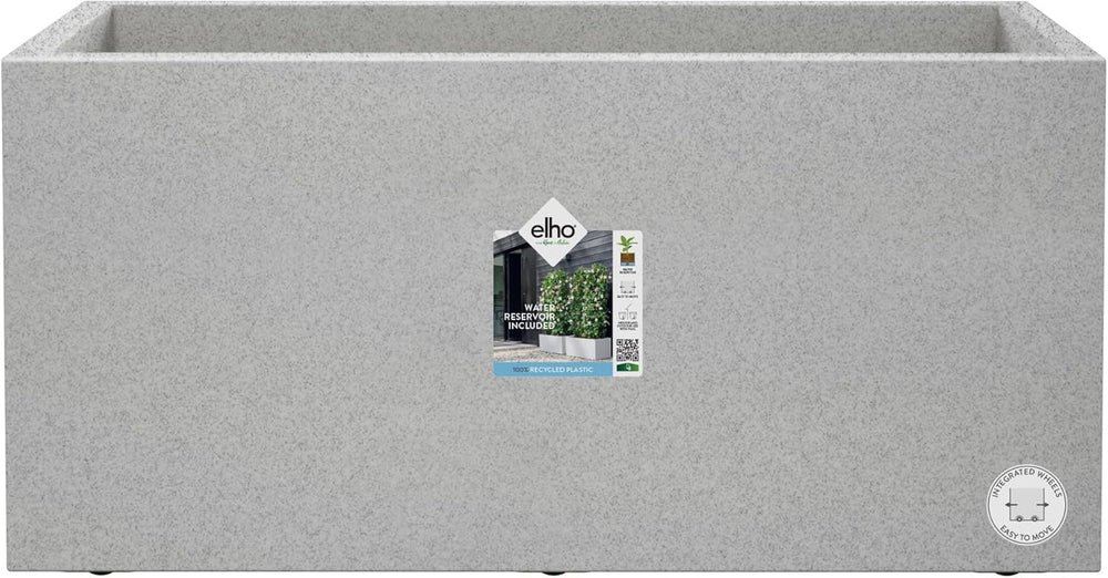 elho Vivo Next Square 30 - Cutie cu flori pentru interior și exterior - 100% plastic reciclat - L 29,5 x Î 29,5 cm - Negru/Negru viu