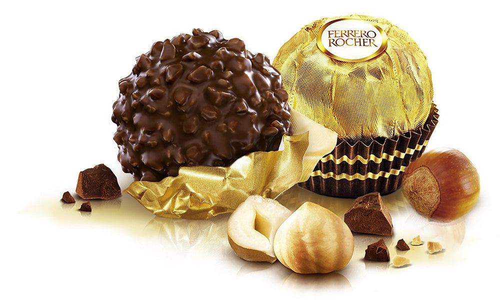 Ferrero Rocher – Ropogós és krémes diós praliné különlegesség – 5 csomag, egyenként 16 különálló pralinéból