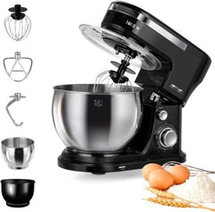 MPM - Planeten-Küchenmaschine Mit 2 Rührschüsseln 4 és 5 literes - 1600 W Küchenmaschine - Schwarz Anya és Gyermek Naty Shop Mrk-21