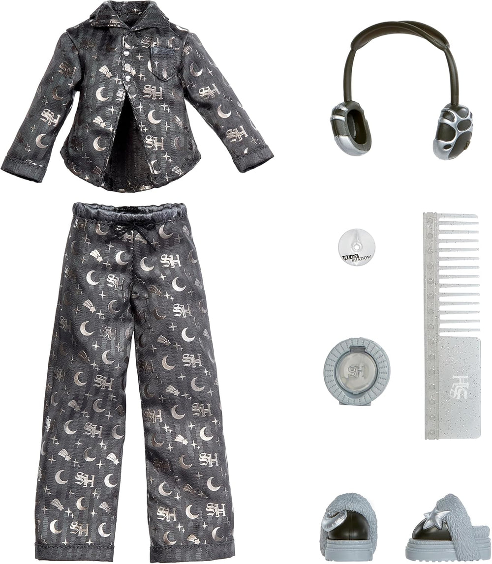 Rainbow High Shadow High Girl's Night - Luna Madison – 28 cm Modepuppe in Grautönen, Graues Haar & Outfit mit Accessoires und Kamm – Für Sammler und Kinder ab 6 Jahren
