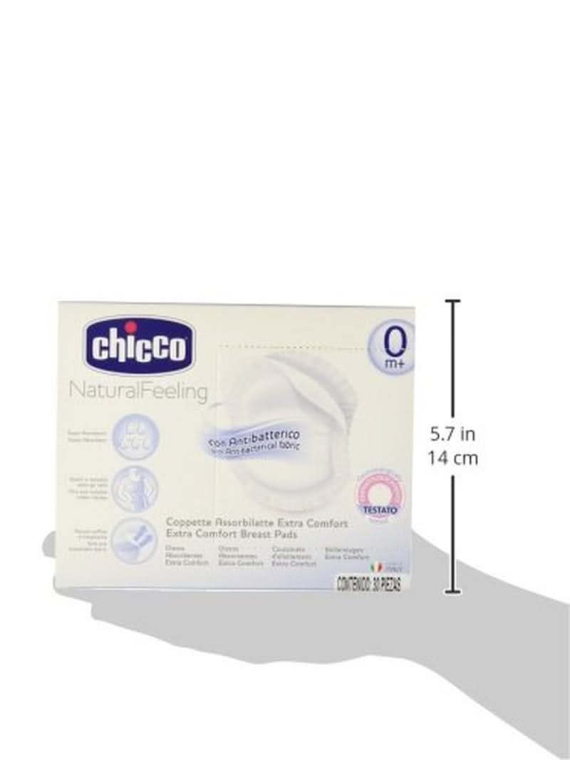 Chicco Acterielle Natural Feeling szoptató betét, 30 db Élelmiszer és szoptatási kiegészítők Bebe Naty Shop