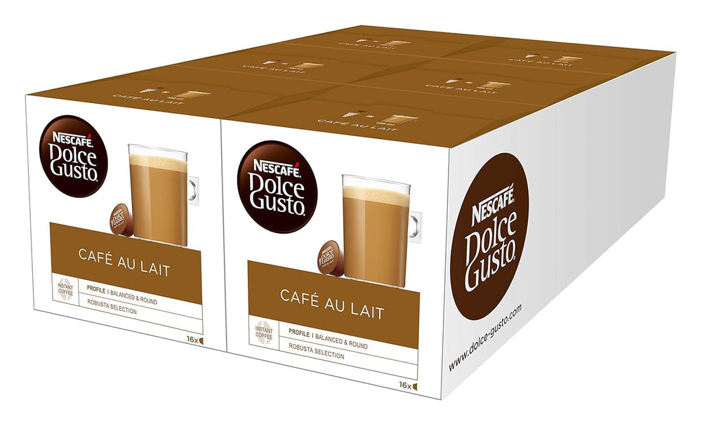 NESCAFÉ Dolce Gusto Café au Lait 96 Kaffeekapseln (ausgewählte Robusta Bohnen & Dallmayr Prodomo