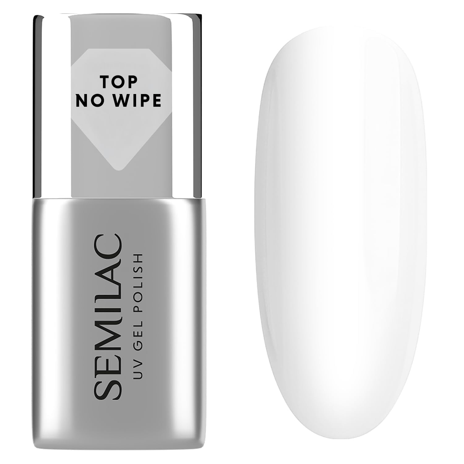 Semilac Top Coat körömlakk 7 ml, innovatív, UV/LED, hibrid körömlakk, fényes felület, véd, átlátszó