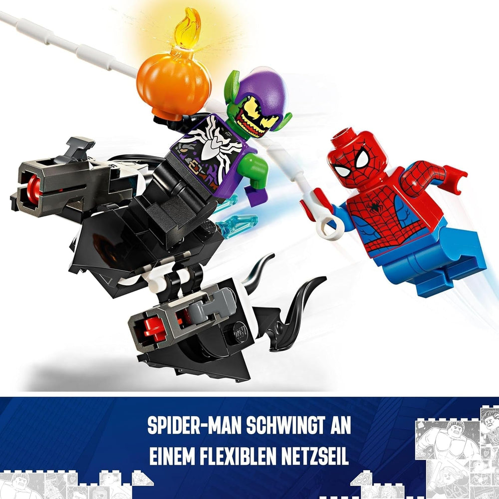 LEGO Marvel Pókember Versenyautó és Méregzöld Goblin, Pókszerepjáték szuperhős figurákkal és megépíthető autóval, Ajándék gyerekeknek, fiúknak és lányoknak 7 éves 76279 építőkészletek Beuche den LEGO-Store
