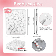 200 Stück Nail Art Schwamm Mit Metallgreifer,Nagelkunst Rendering Werkzeuge Mit Greifer,Sponge Nagel Pinsel,Nageldesign Zubehör Für Nail Art Rendering