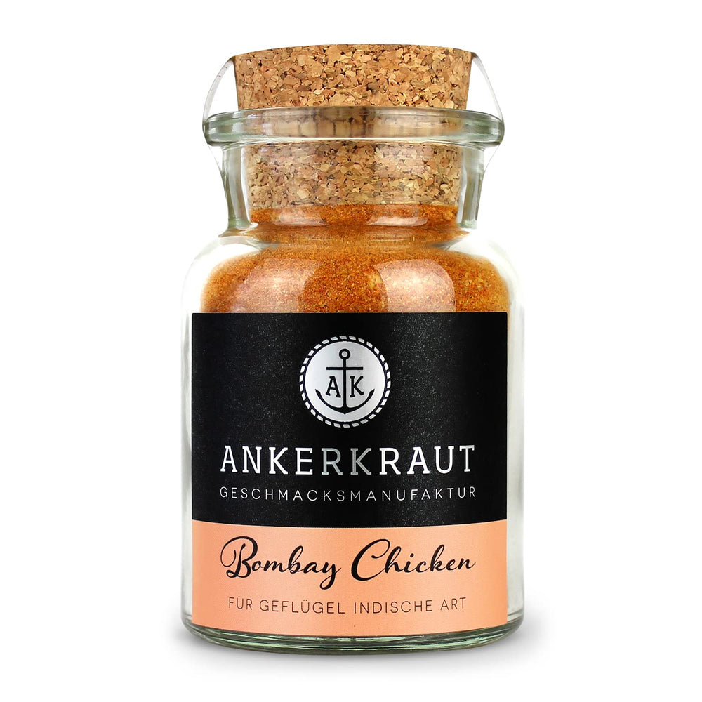 Ankerkraut Bombay csirke, indischer BBQ-Rub für Hähnchen und Chicken-Wings, 230g Streuer