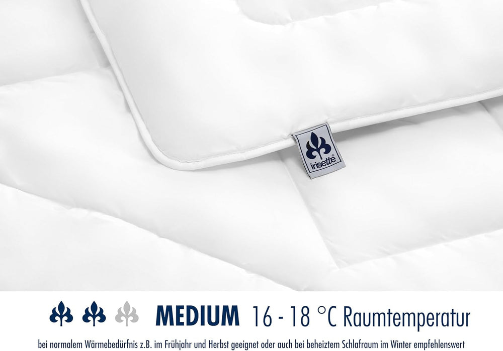 Irisette Merino All Season paplan - Németországban gyártott - Új tiszta gyapjú átmeneti paplan, 135 X 200 cm, fehér, Öko-Tex minősítésű paplanok és paplanok Naty Shop