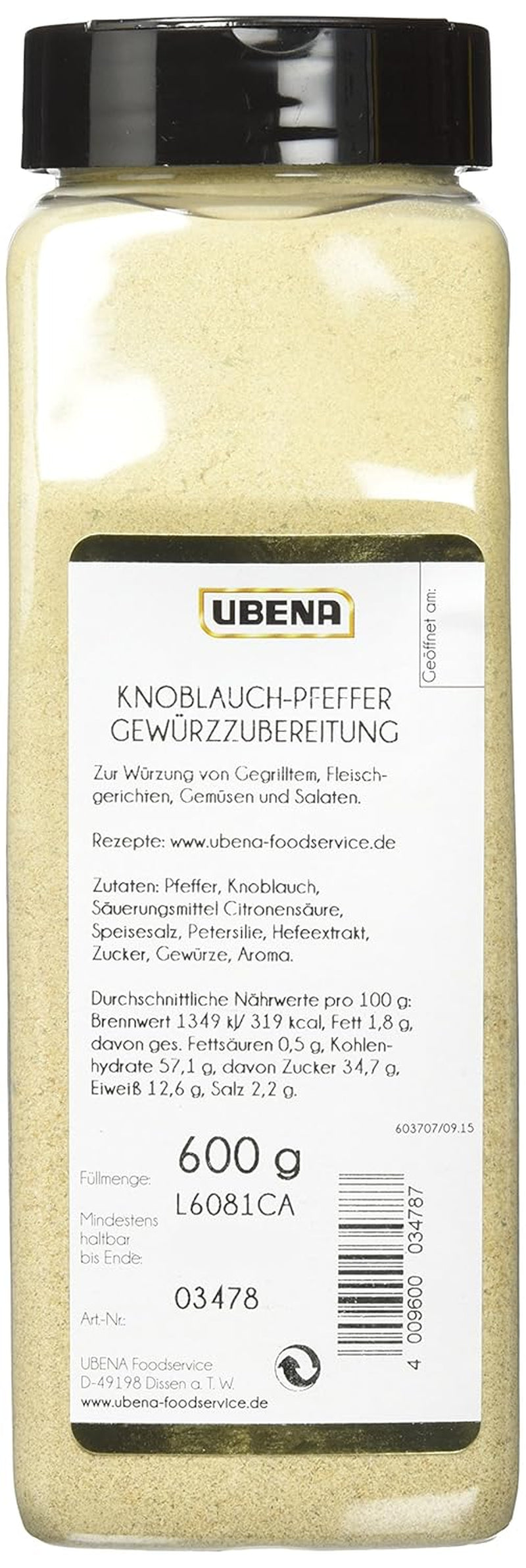 Knoblauch-Pfeffer 600 g, 1er csomag (1 x 0,6 kg)