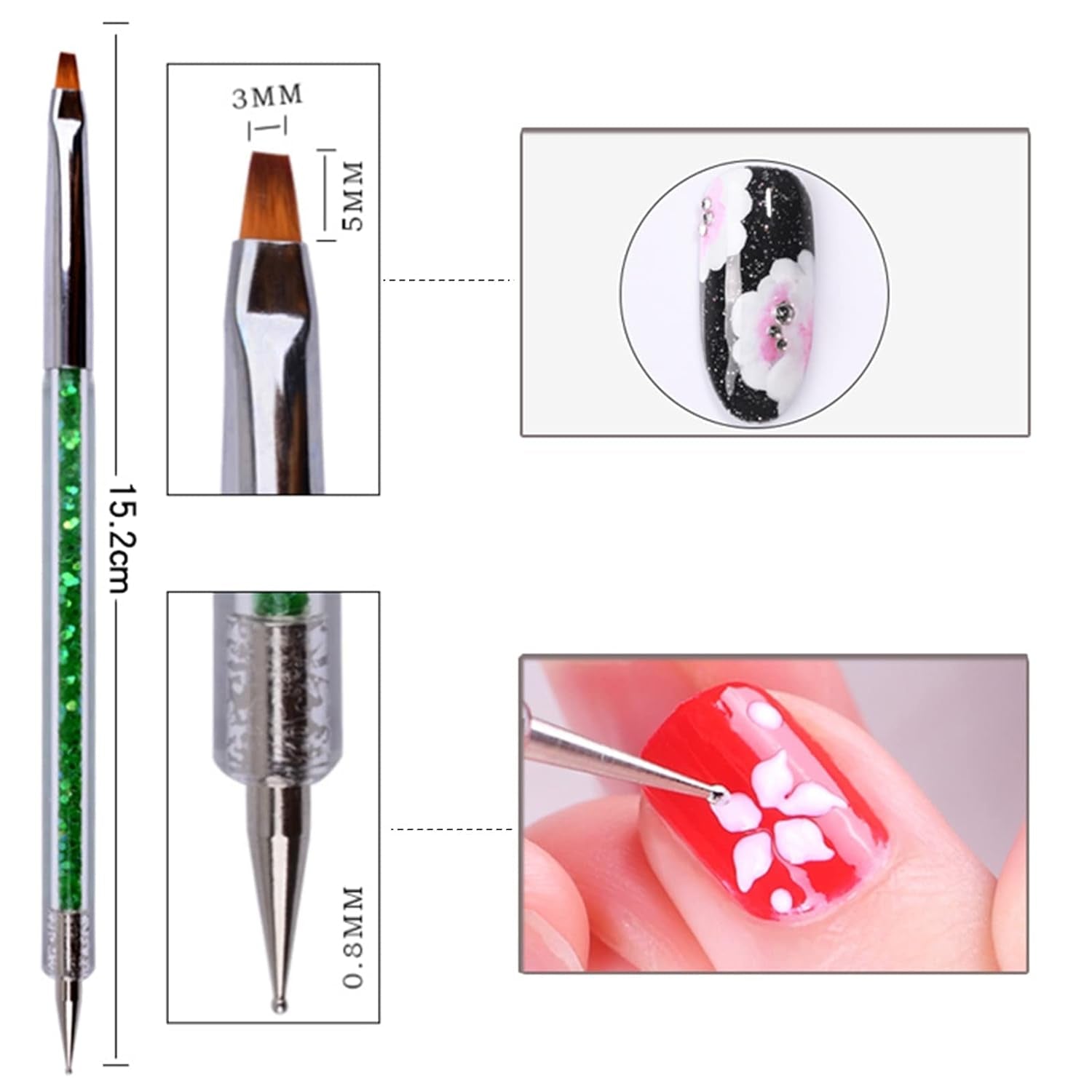 Nagel Art Fineliner Pinsel[5 Stück],Nagel Art Liner Pinsel,Professionel Detail Pinselset,Nagellack Pinsel,Für Nail Art Design Painting Salon,Nageldesign Nagel Fußpflege