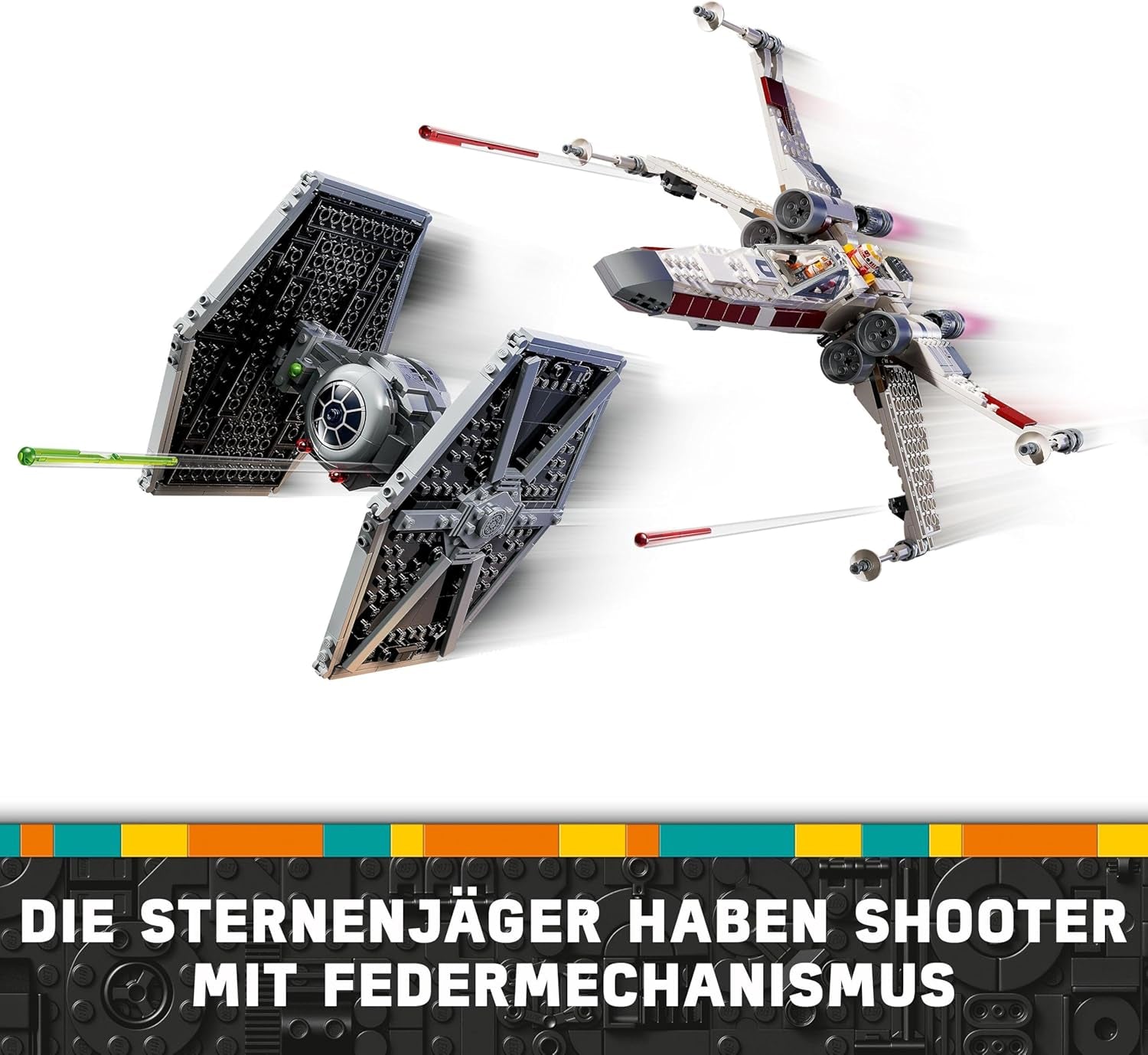 LEGO Star Wars TIE Fighter és X-Wing Mashup, Starfighter építhető játék, ajándékötlet gyerekeknek, testreszabható csillaghajók, ajándék fiúknak, lányoknak és minden rajongónak 75393 építőkészletek Beuche den LEGO-Store
