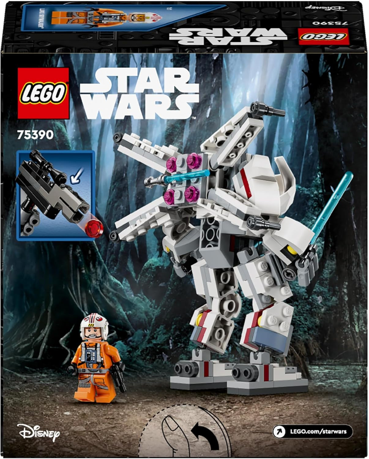 LEGO Star Wars Luke Skywalker X-Wing gépe, gyűjthető játékkockák, akciókaland, ajándékötlet kreatív fiúknak és lányoknak 6 év felettieknek 75390 Építőkészletek Besuche den LEGO-Store