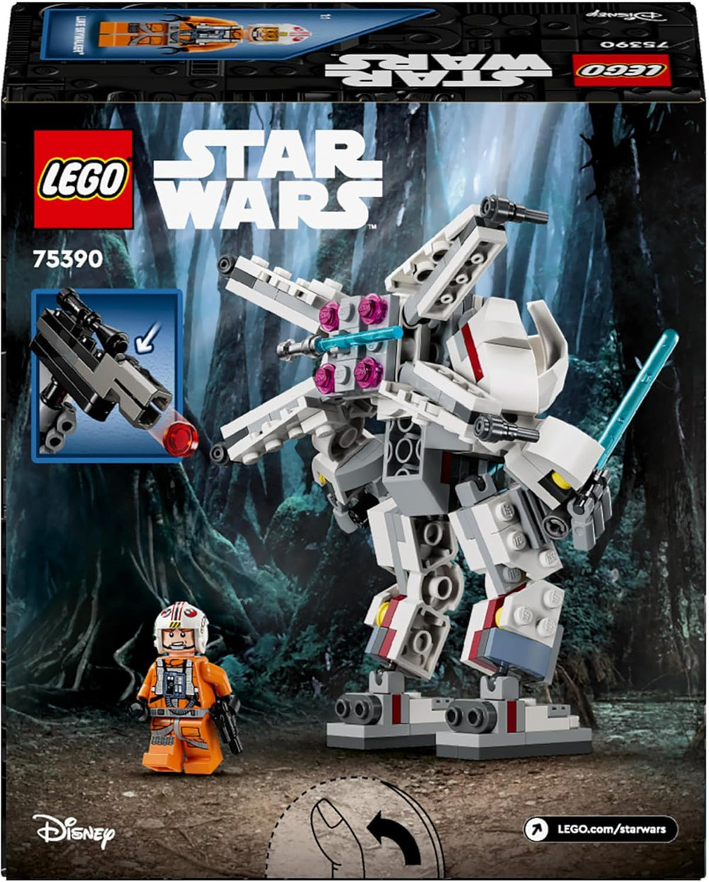 LEGO Star Wars Luke Skywalker X-Wing gépe, gyűjthető játékkockák, akciókaland, ajándékötlet kreatív fiúknak és lányoknak 6 év felettieknek 75390 Építőkészletek Besuche den LEGO-Store