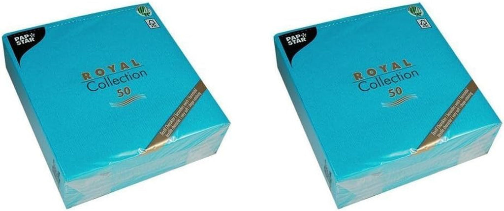 Șervețele Papstar / Șervețele Tissue Negre "Royal Collection" 40 X 40 Cm, 1/4-Fold, ideale pentru catering, gospodărie sau petreceri, #10452, 1 X 50Pack