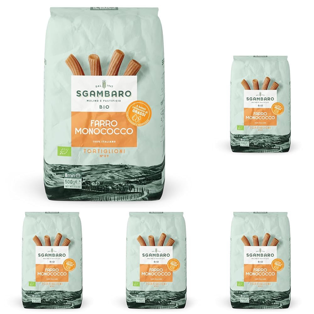 Bio Tortiglioni Pasta No. 89 - 500g Alacsony zsírtartalmú búza tészta – Alacsony zsírtartalom – Rost- és fehérjeforrás