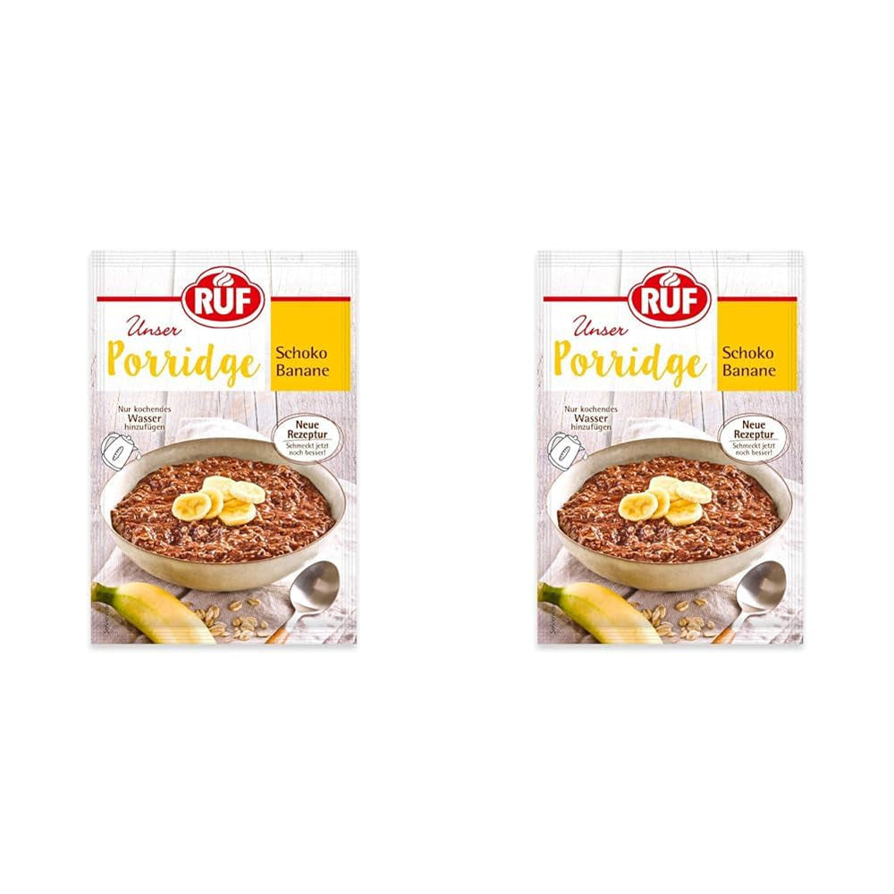 Terci de ovăz instant RUF cu căpșuni și vanilie, o masă de vară cu ovăz gata în 3 minute, 1 pliculeț x 65g