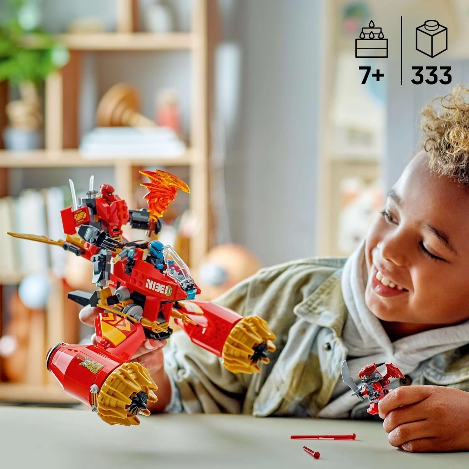 LEGO NINJAGO Kai viharlovas gépe - Repülő motoros játék 3 minifigurával - Mech mozgatható fejjel, karokkal és lábakkal - Építőjáték - Ajándék 7 év feletti fiúknak és lányoknak 71830 Építőkészletek Besuche den LEGO-Store