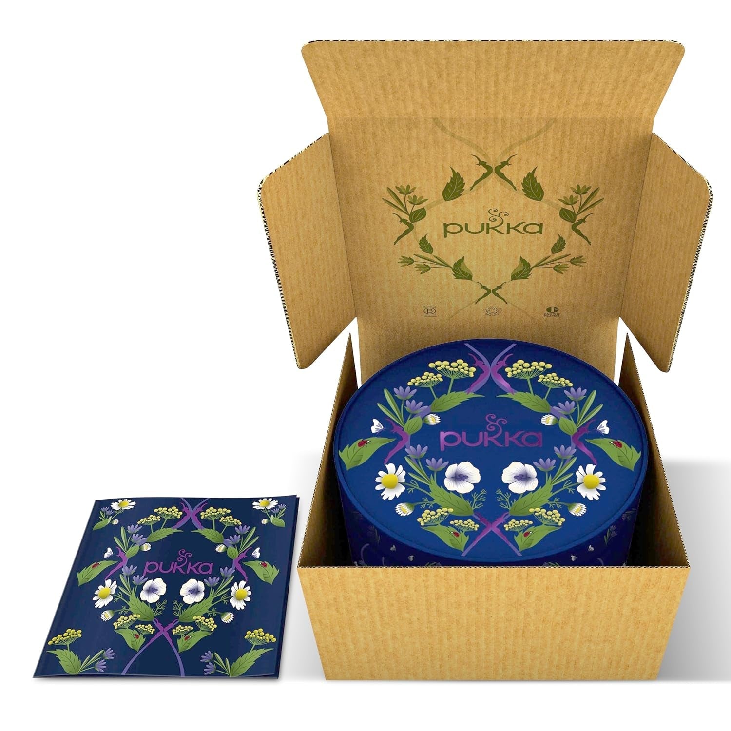 Set cadou ceai Pukka, cutie ceai organic Premium Selection „Wellness Von Früh Bis Spät”, matcha, curcuma, set ceai, idee cadou, 6 variante, 90 pliculețe de ceai