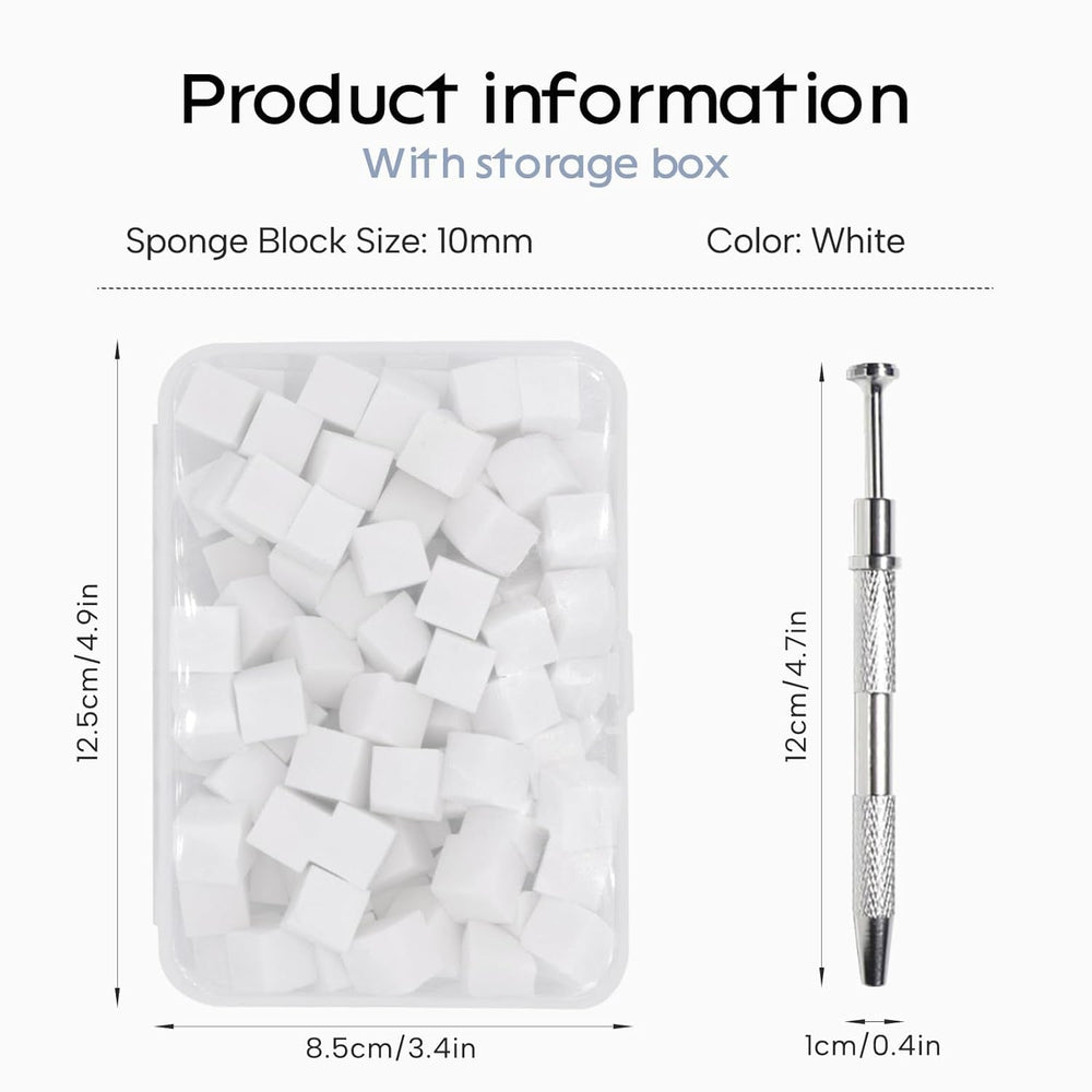 100 Stück Nail Art Schwamm Mit Metallgreifer, Sponge Brush Applikator, Sponge Nagel Pinsel, Nageldesign Zubehör Schwammpinsel, Verwendet, Um Eine Vielzahl Von Gradient Nail Art Patterns Zu Erstellen