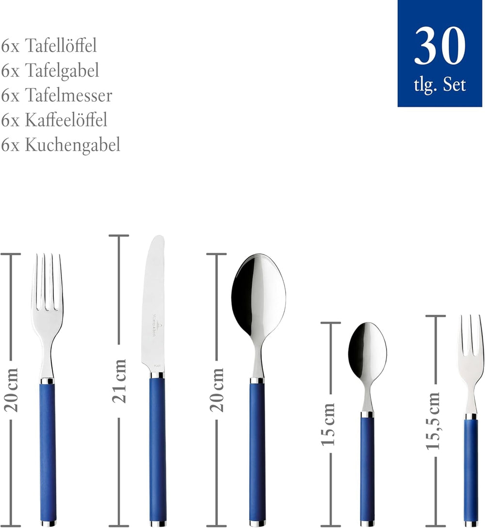 Villeroy & Boch - Play! Tacâmuri Blue Ocean, Set 30 piese Bucatarie Naty Shop