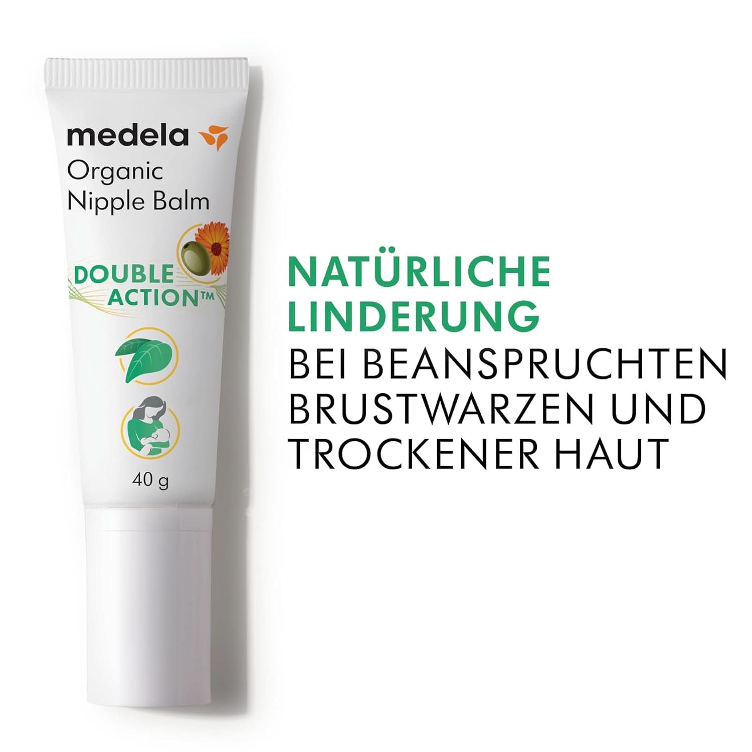 Medela Bio-Brustwarzenbalsm – Beruhigend Und Pflegend Für Stillende Mütter – Hergestellt Aus Naturichen, Sicheren Inhaltsstoffen – Linderung Bei Beanspruchten Brustwarzen – Szülés utáni Essentials 40 G Kiegészítők Élelmiszer és szoptatás Baby Naty Shop