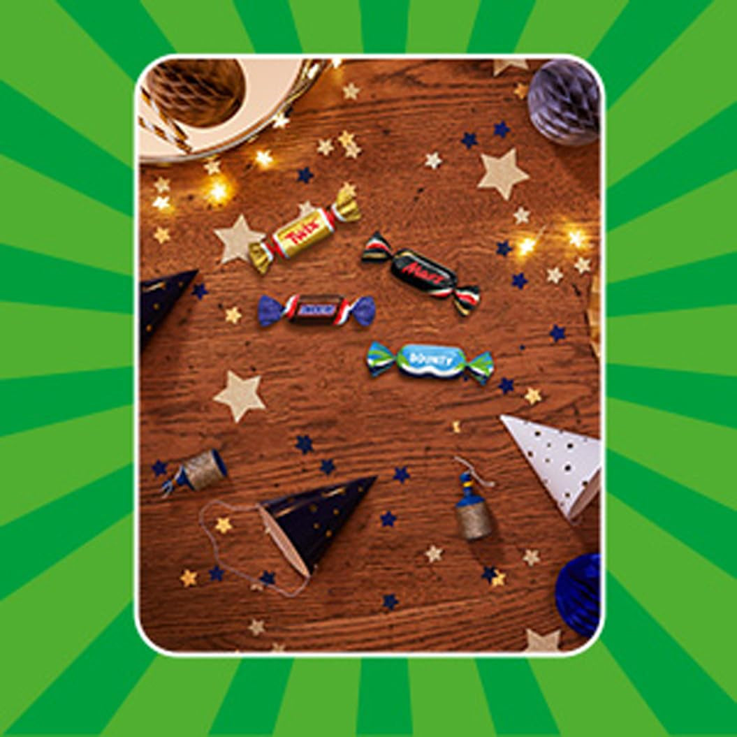 Miniatűrök keveréke, Mars, Snickers, Bounty & Twix, klasszikus szeletek mini formátumban, 296 szelet, 3 kg csokoládé cukorka Naty Shop