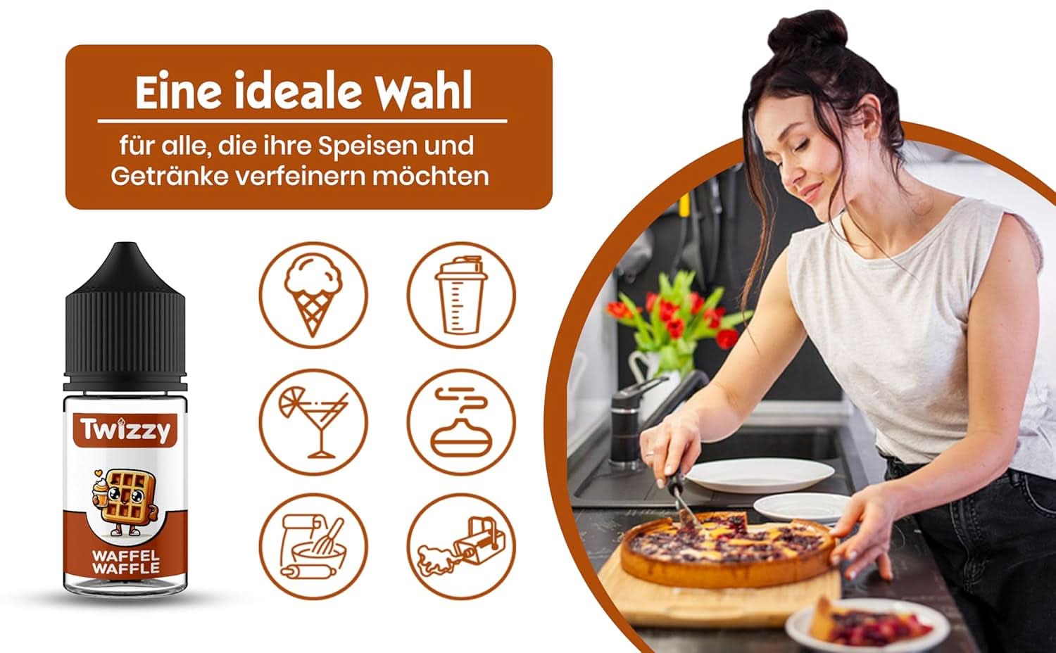 Twizzy Waffle ételízesítő - 30 ml - Intenzív aroma - Ideális sütéshez Arome Naty Shop