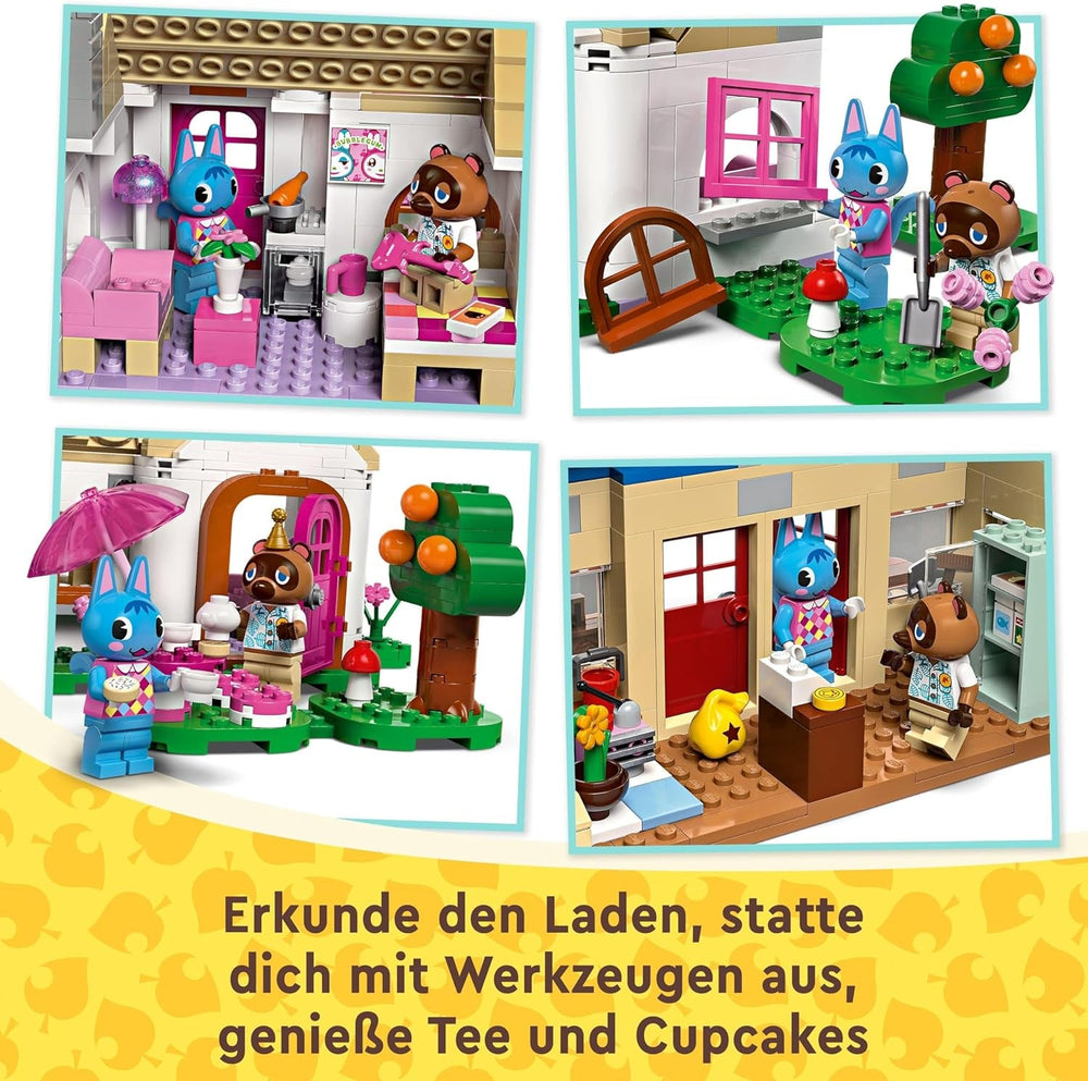 LEGO Animal Crossing Nook's Shop és Sophie's House készlet, kreatív játék gyerekeknek 2 mini figurával a videojáték-sorozatból, ajándék lányoknak és fiúknak 7 éves kortól 77050 Építőkészletek Besuche den LEGO-Store