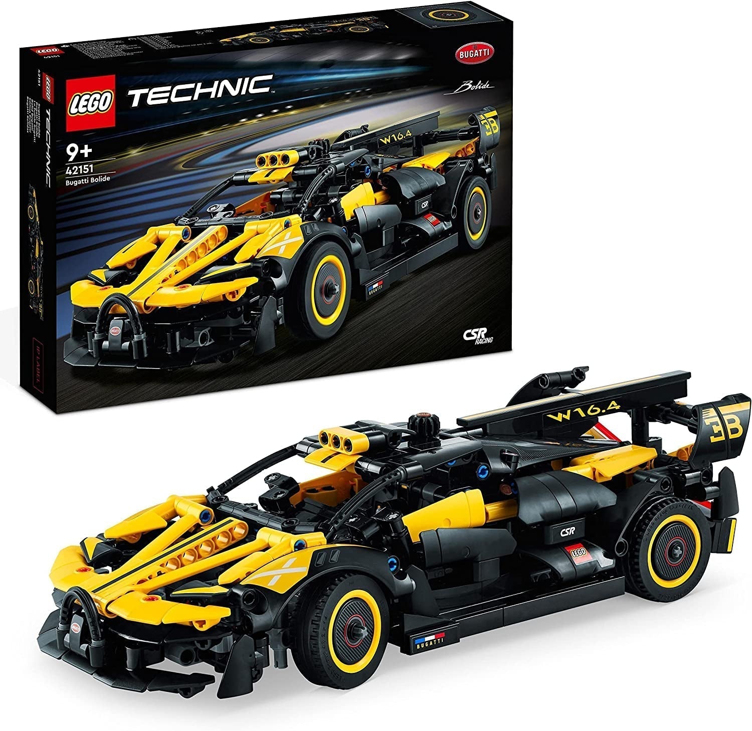 LEGO Technic Bugatti versenyautó, autómodellkészlet, sportkocsis játék, ikonikus gyűjthető autóskészlet, építőjáték 9 éves kortól 42151 építőkészletek Besuche den LEGO-Store alapértelmezett cím