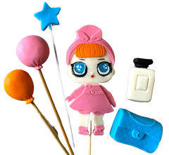 Set decoratiuni comestibile, Papusa LOL Decoratiuni din Pasta de Zahar Nati Shop