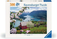 Ravensburger Puzzle 12000208 - Scandinavian Idyll - puzzle jigsaw de 500 de piese pentru adulți și copii de peste 10 ani, puzzle peisaj cu motive norvegiene Puzzle Naty Shop Design nou