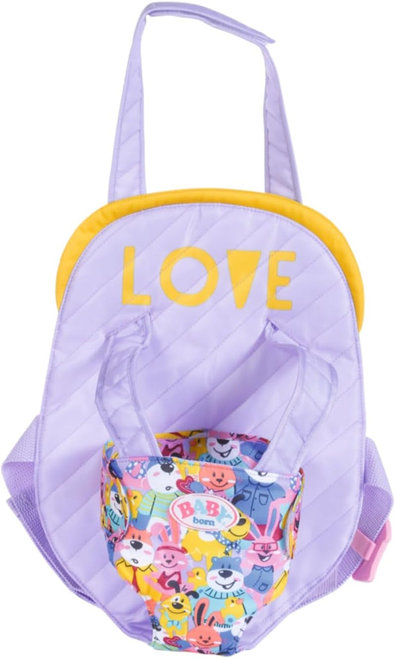 BABY born Puppentrage für Kinder mit verstellbarem Gurt für 36 cm és 43 cm Puppen, 828038 Zapf Creation