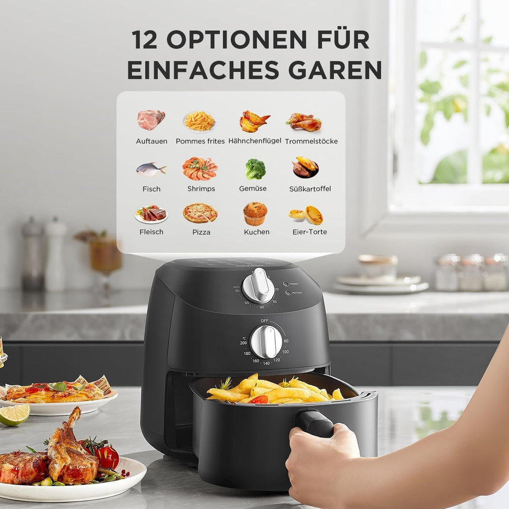 Midea Hot Air Fryer 2L, 1150W Airfryer, olajmentes, Forrólevegős sütő, Automatikus kikapcsoló funkció Háztartási gépek Naty Shop
