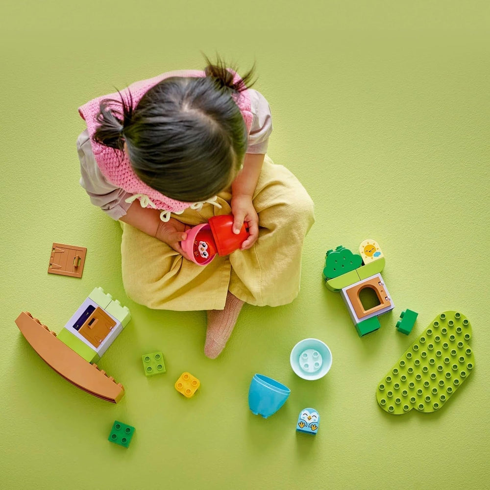 LEGO DUPLO fa egyensúlyozáshoz és egymásra rakáshoz, fejlesztő játék, építőkészlet 18 hónapos kortól, kreatív játék gyerekeknek, oktató játék 2 játékmadárral 10440 Építőkészlet Besuche den LEGO-Store