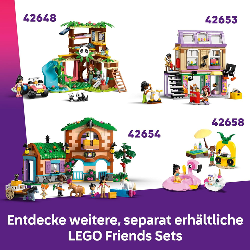 LEGO Friends Friendship Movie Night játék 6 évesnél idősebb lányoknak - beleértve 2 mini baba, egy képernyő és egy világos tégla projektor - Kreatív építőkészlet - 42642