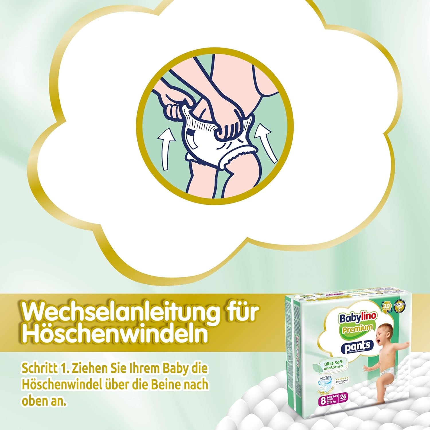 Prémium 8-as méretű nadrág Ultra-Soft szűrővel, XXL (20+ kg), 26 darab